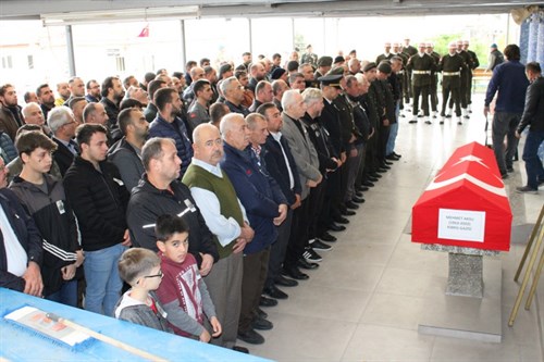 İlçemiz Kaymakamı Necmettin YALINALP Kıbrıs Gazisi Mehmet AKSU'nun Cenaze Törenine Katıldı